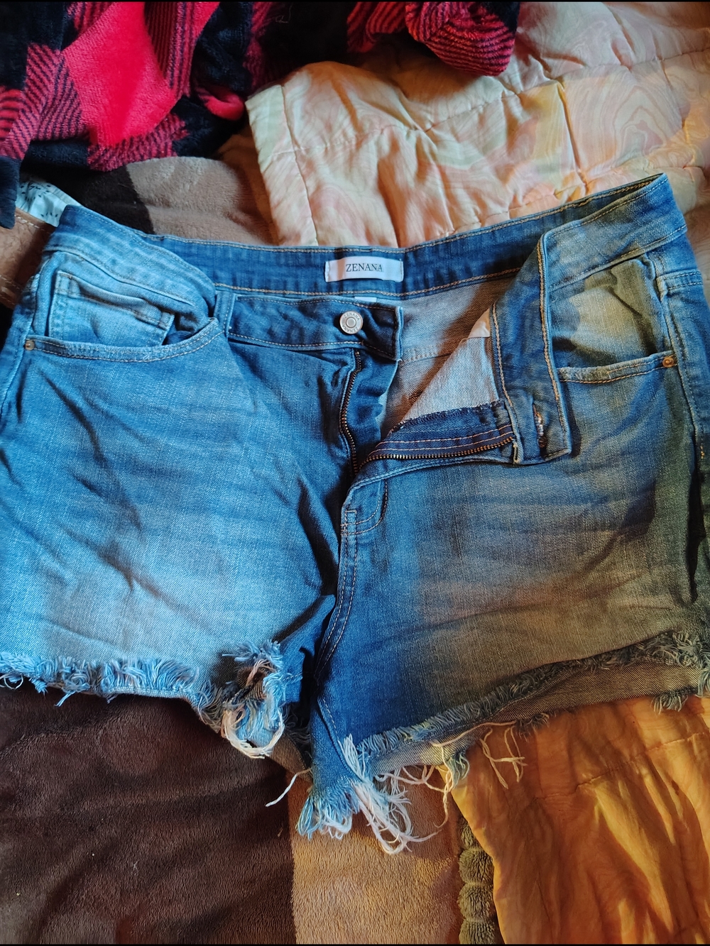 Zenana Light Blue Denim Shorts